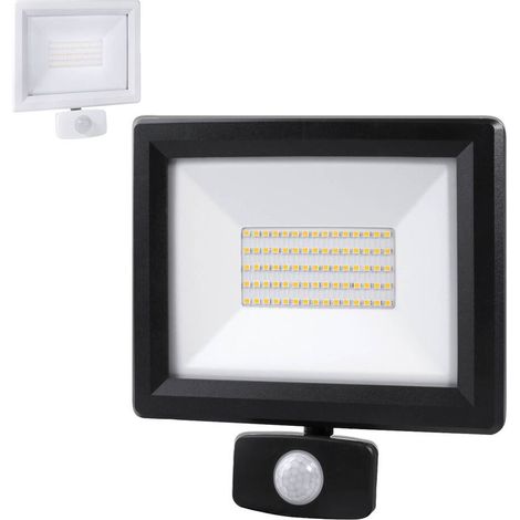 Tibelec – Projecteur à détecteur de mouvement 50W – 5500 lumens – IP65 – Lumière blanche neutre 4000K – Fixation orientable 3D – Connecteur rapide (1/5)