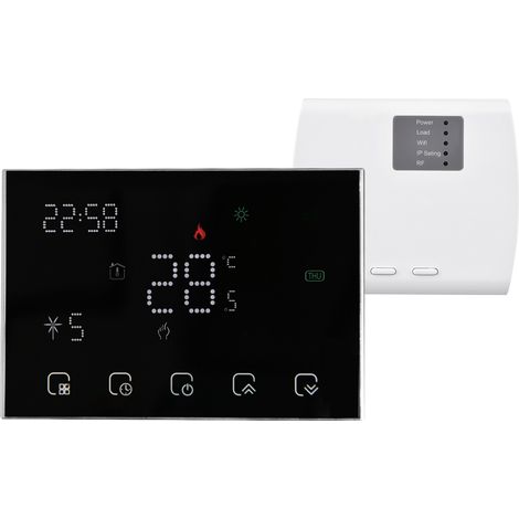 Termostato intelligente programmabile, touchscreen LED, compatibile con Google Home, per riscaldamento elettrico, termostato connesso (1/5)