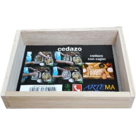 FPLUS cedazo s/cajon de 31x24 cm. , Cedazo de madera con rejilla.