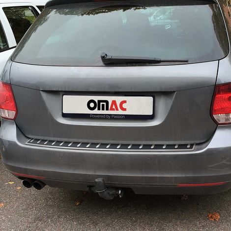 OMAC Ladekantenschutz Stoßstangenschutz für VW Golf mk7 Variant 2012-2019 – Edelstahl carbon foliert (1/5)