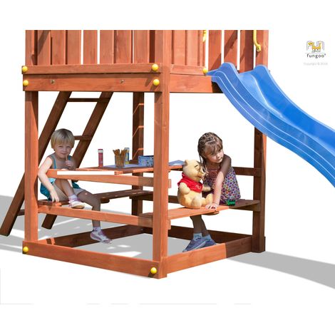Fungoo Modul "Free Time", teak, Picknicktisch mit Sitzmöglichkeit für MyHouse, Myside, MySpace