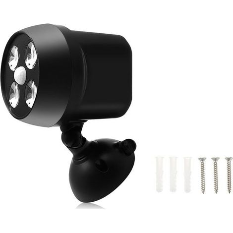 Proyector LED con sensor de movimiento inalámbrico y resistente al agua, iluminación de seguridad exterior para escaleras, pasillos, jardines y terrazas.