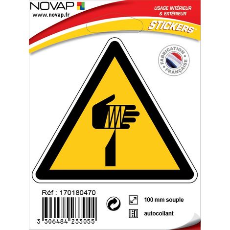 Panneau Danger élément pointu - Adhésif Triangle 100mm - 4233055
