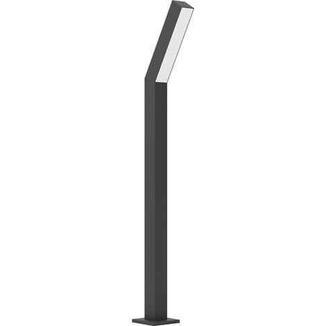 Paletto Esterno Moderno Ugento Alluminio Nero Policarbonato Bianco Led