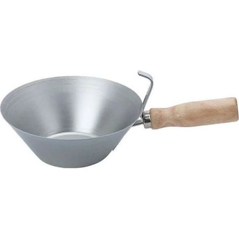 Bac À Enduit - Métal - Poignée En Bois - Pour Plâtriers Et Maçons - 1 Pièce (1/5)