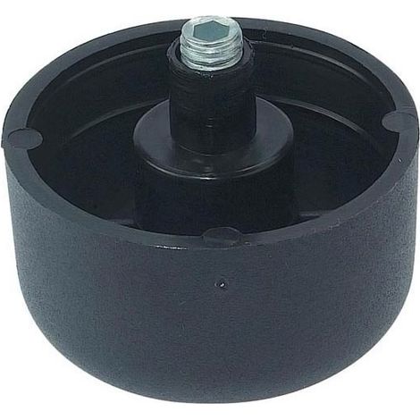 Pied de meuble ø50 - Réglage : + / - 15 mm - Diamètre douille : 10 mm - Longueur : 11 mm - Hauteur : 27 mm - ITAR (1/3)