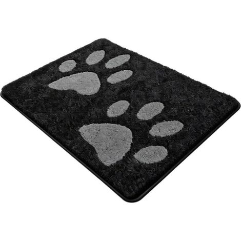 Paillasson antidérapant 61 x 90,5 cm, tapis d'entrée d'extérieur absorbant avec envers antidérapant pour boue et gris eau (61 x 90,2 cm) (1/5)