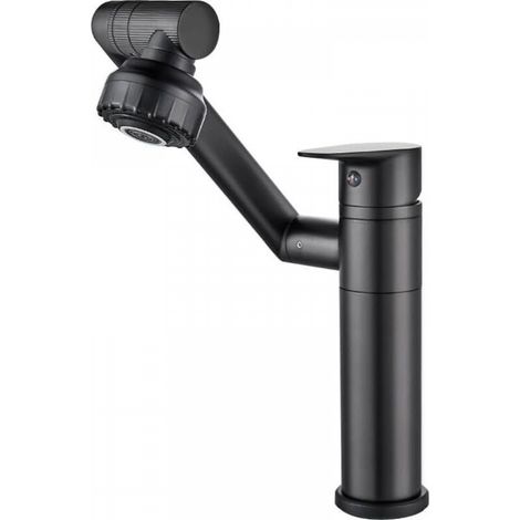 Robinet de lavabo de salle de bain avec douchette rotative grand angle, robinet de lavabo (1/4)