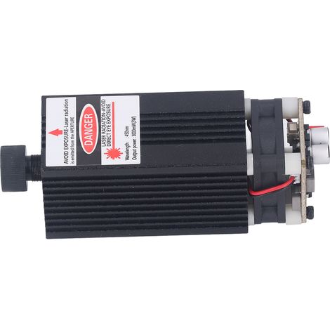 Module Gravure Laser 3W 450nm Bleu, Tête de Marquage Haute Précision avec Dissipation Rapide, Tension 12V, Mise au Point Réglable (1/5)