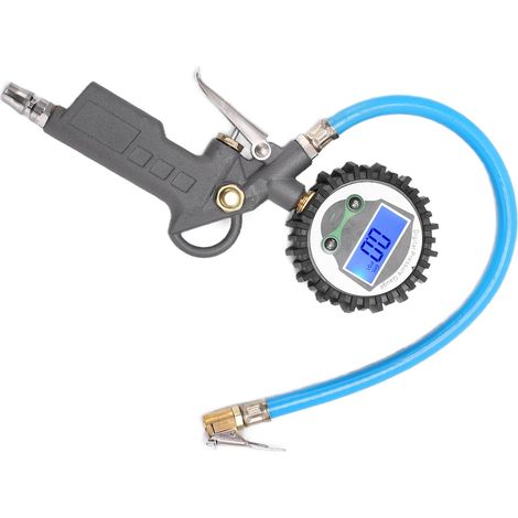 Digitales Manometer mit Hintergrundbeleuchtung für Reifenfüller, 0–230 PSI, Zinklegierung, Luftkompressor-Werkzeug (1/5)