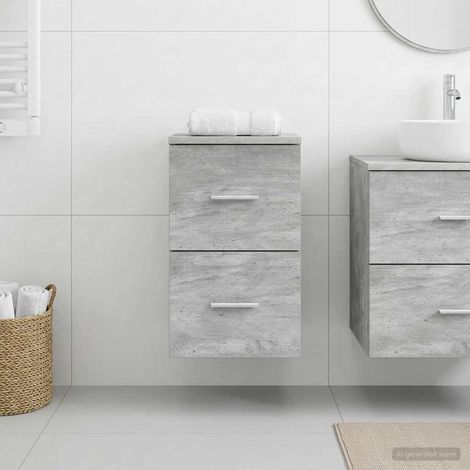 Gabinete de baño intermedio Gris Hormigón 30 x 41 x 50 cm