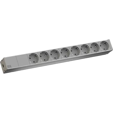 Bachmann Steckdosenleiste 8f. Schutzk., alu 333.416 (1/2)