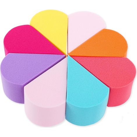 Éponge À Maquillage - Forme Triangulaire - Hydrophile Sans Latex - Usage Sec Ou Humide - 85 X 20 Mm - Lot De 8