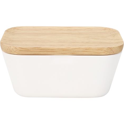 1 Boîte à beurre, résine, couvercle bois, joint étanche, conservation réfrigérateur, accessoire cuisine (1/5)