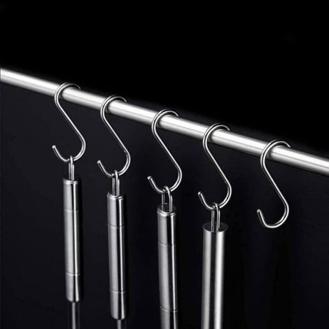 Crochet En S - Acier Inoxydable - Pour Organisation Cuisine - Hauteur 110 Mm - Lot De 10 (1/5)