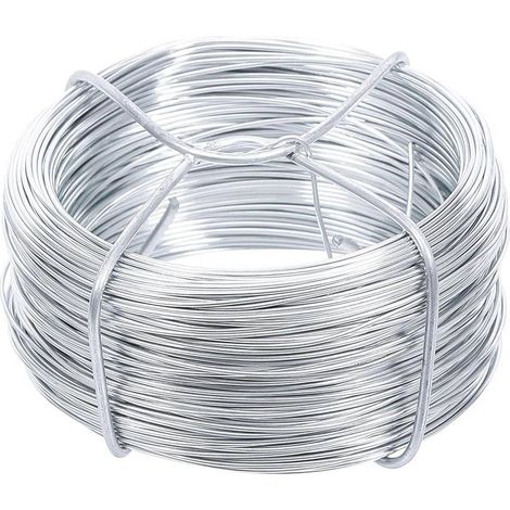 Fil de Fer Zingué 50 m x 0,7 mm - Résistant et Polyvalent, Acier - D-Work