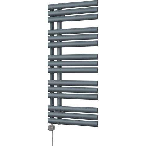 Percival - Anthracite Electric Towel Rail H1120mm x W500mm 500w Thermostatic (1/3)