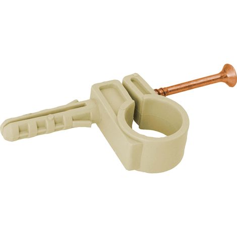 Beige Kunststoffhalterung für PP-R-Rohre 32-34 mm (5 Stück)