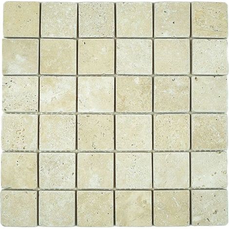 Mosaico - ALBEDO PIEDRA - Marfil Envejecido - 30,5x30,5 cm - Piedra natural - Interior/Exterior