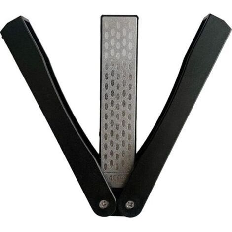 Affûteur Diamanté, Aiguiseur Double Face de Couteau, Pierre à Aiguiser en Diamant , Format de Poche Pliable 400/600 Grain, L'Outil D'Affûtage Pliante Pour la Cuisine de Camping en Extérieur Noir 125x3 (1/5)