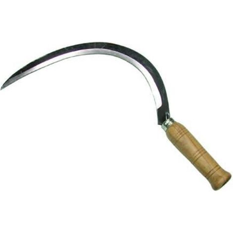 FALCIOLA LISCIA n° 1 IN ACCIAO FORGIATO MANICO LEGNO FERR 23306 (1/2)