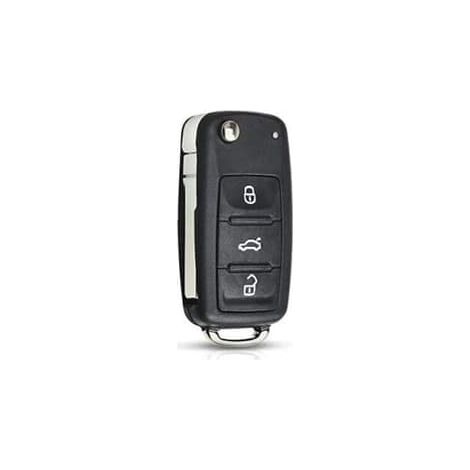 Clé pliante de remplacement pour VW Volkswagen Golf Mk6 Tiguan Polo Passat CC Seat Skoda Octavia 3 boutons (1/4)