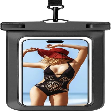 Housse Etanche Universelle - Pour Smartphone Jusqu'à 8,3 Pouces - Compatible iPhone 15 14 13 12 Pro Max Plus - Pour Plage Croisière Rafting - 1 Pièce (1/5)
