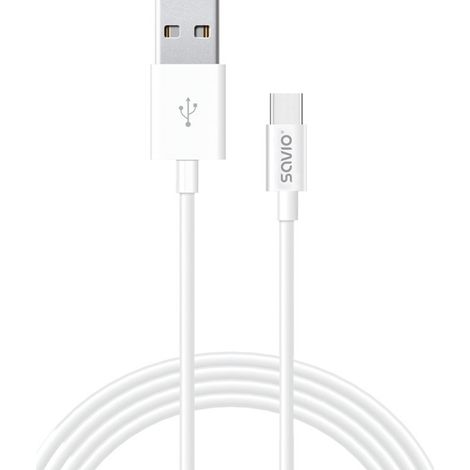 SAVIO CL-125 USB-C - USB 2.0 Kabel 1m Weiß (1/5)