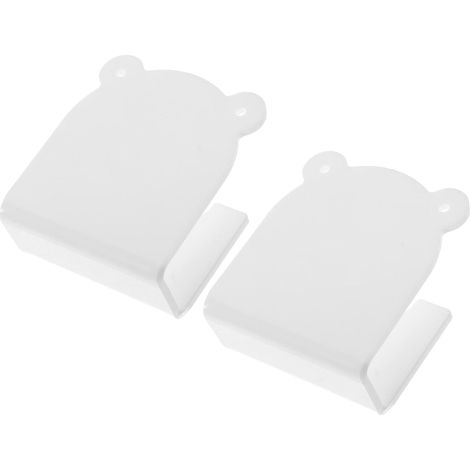 Lot de 2 supports de tringle à rideau de douche en acrylique avec rainure incurvée unique et base large pour une stabilité optimale. (1/5)