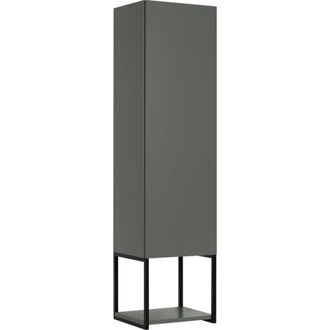Meuble colonne de salle de bain suspendu LOV vert et noir 33 x 130 cm (1/5)