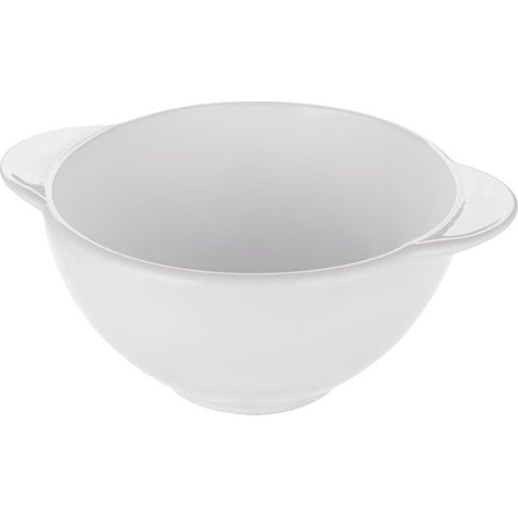 Olla para caldo, ensaladera de cristal con asas, OPAL 500 ml, cristal blanco (1/2)