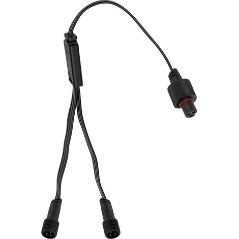 Répartiteur de connecteur en Y pour lumières extérieures, adapté pour Govee Permanent H705A H705B H705C, câble d'extension à 3 broches, 2 mâles à 1 femelle, noir