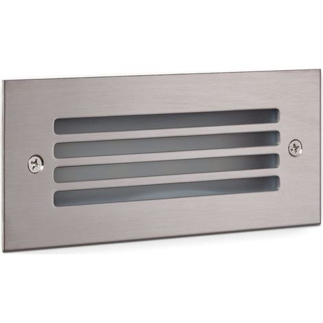 – Applique murale LED 4W encastrable – Lumière blanche 4000K – Acier inoxydable – IP65 pour extérieur – Design moderne (1/5)
