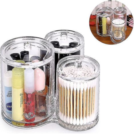 BEBUSINGOTO Boîte de rangement pour maquillage, crayon à sourcils, tube de rangement pour stylo de maquillage (1/5)