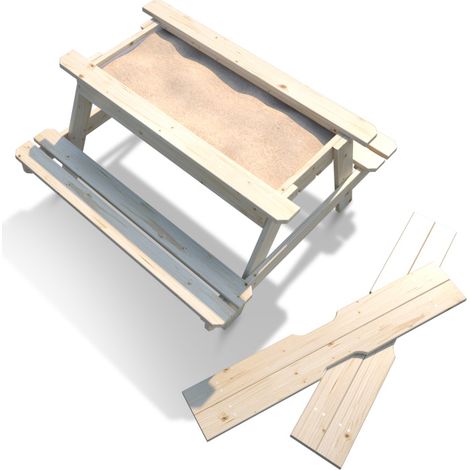 Table bois enfant avec bac à sable intégré