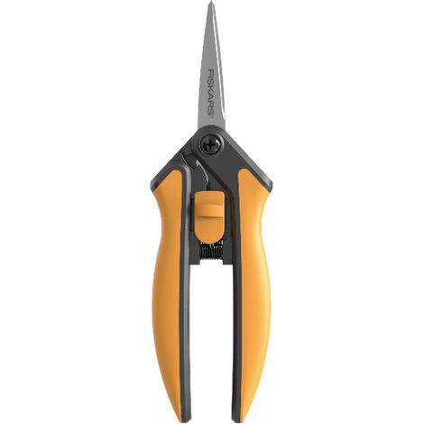 Fiskars – Sécateur à main MicroTip 215 mm – Lames en acier inoxydable – Poignée Softgrip pour confort – Coupe fine pour plantes sensibles