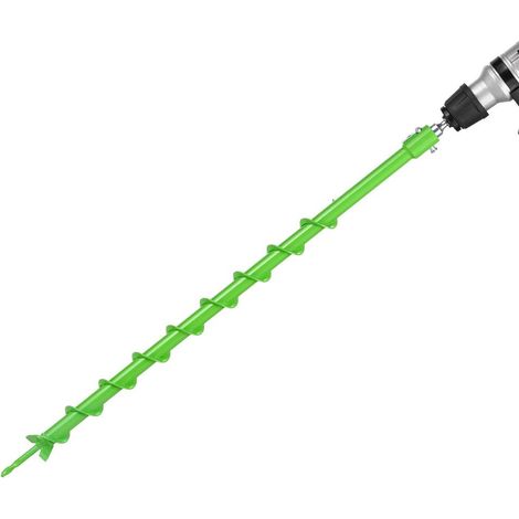 Acier Q235 mèche tarière pour perceuse 80 x 790 mm, foret de plantation pour bulbes et trous de sol au jardin (1/5)