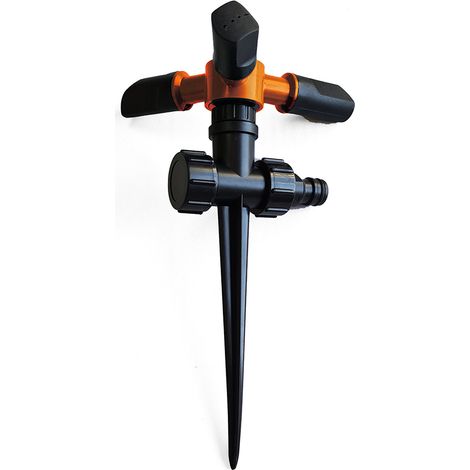 Aspersor rotativo de 3 brazos con estaca