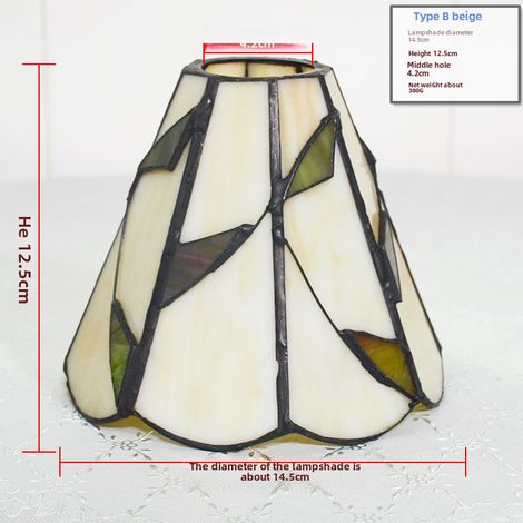 Paralumi in vetro colorato all'ingrosso, accessori per lampadari e ventilatori a soffitto, manuale di saldatura, forniture per paralumi, portalampada E27 (bianco riso) (1/5)
