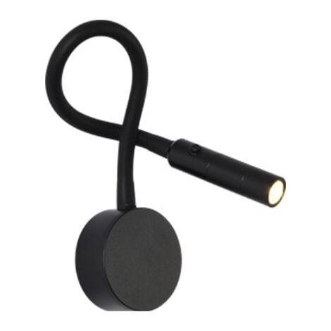 Applique murale chambre noire – Lampe col de cygne flexible LED 3W 3000K – Économie d'espace – Rotation 360° pour lecture – Mowze (1/3)