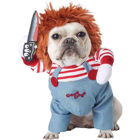 Déguisements amusants pour chiens, vêtements effrayants pour Halloween et Noël, tenue de cosplay avec casquette (1/5)