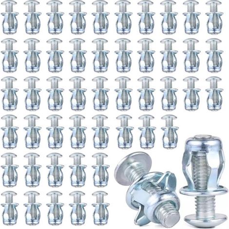 50 Pièces M6 Chevilles à Cavité, M6 x 25 Ecrous en Forme de Pétale, Cheville Expansion, Fixations pour Portes Creuses, Chevilles de Fixation de Tôle, Convient aux Murs Creux fer Métal (1/4)