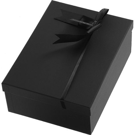 Boîte cadeau noire, emballage cadeau compatible avec le papier de rangement (1/5)