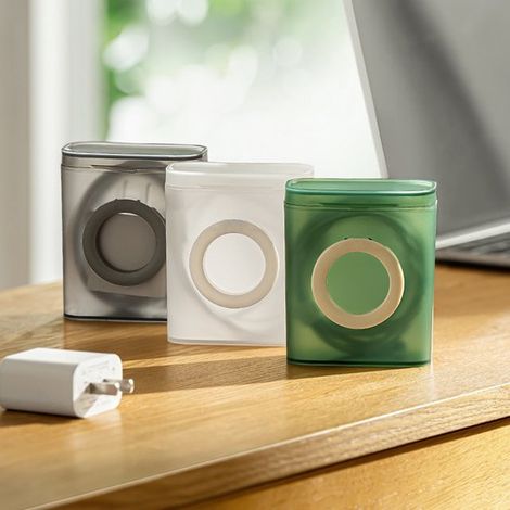 Scatola porta cavi dati in 3 pezzi,organizer compatto per cavi per casa e ufficio,scatola resistente per la gestione dei cavi,adatta per cavi USB (1/5)
