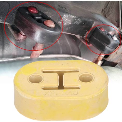 Accessoires pour pot d'échappement, modification du support de silencieux à 2 trous, jaune/rouge/jaune haute résistance (1/5)