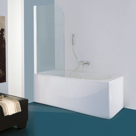 Siro - Cabine de douche pour baignoire avec porte à charnières