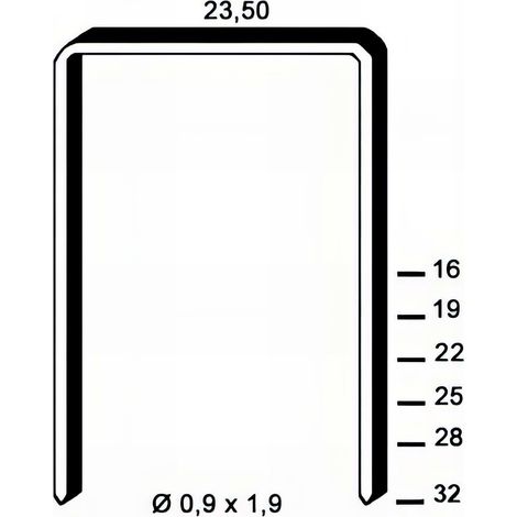 10 000 agrafes cuivrées JK590-28 - 23,5 x 28 x D. 0,9 x 1,9 mm - 400520 - Alsafix (1/2)