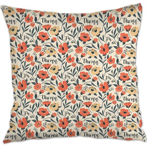 Housse de coussin 45x45 cm carrée solide pour canapé lit salon chambre à coucher décoration de la saint-valentin (1/5)
