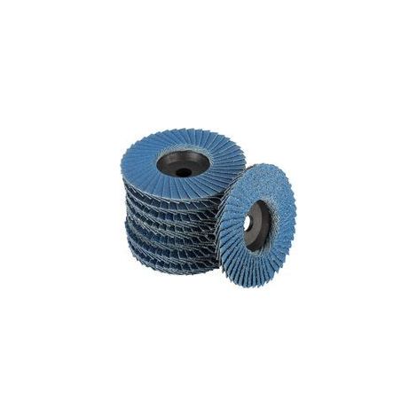 Set di 8 dischi abrasivi lamellari, dischi abrasivi lamellari, Ø 76 mm x 10 mm grana 40/60/80/120, per metallo, acciaio e legno, dischi lamellari rivestiti, (blu) H405 - Crezuo