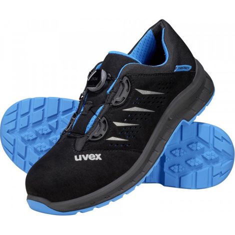 uvex Halbschuh schwarz/blau uvex 2 trend, S1P BOA, EU-Schuhgröße: 38